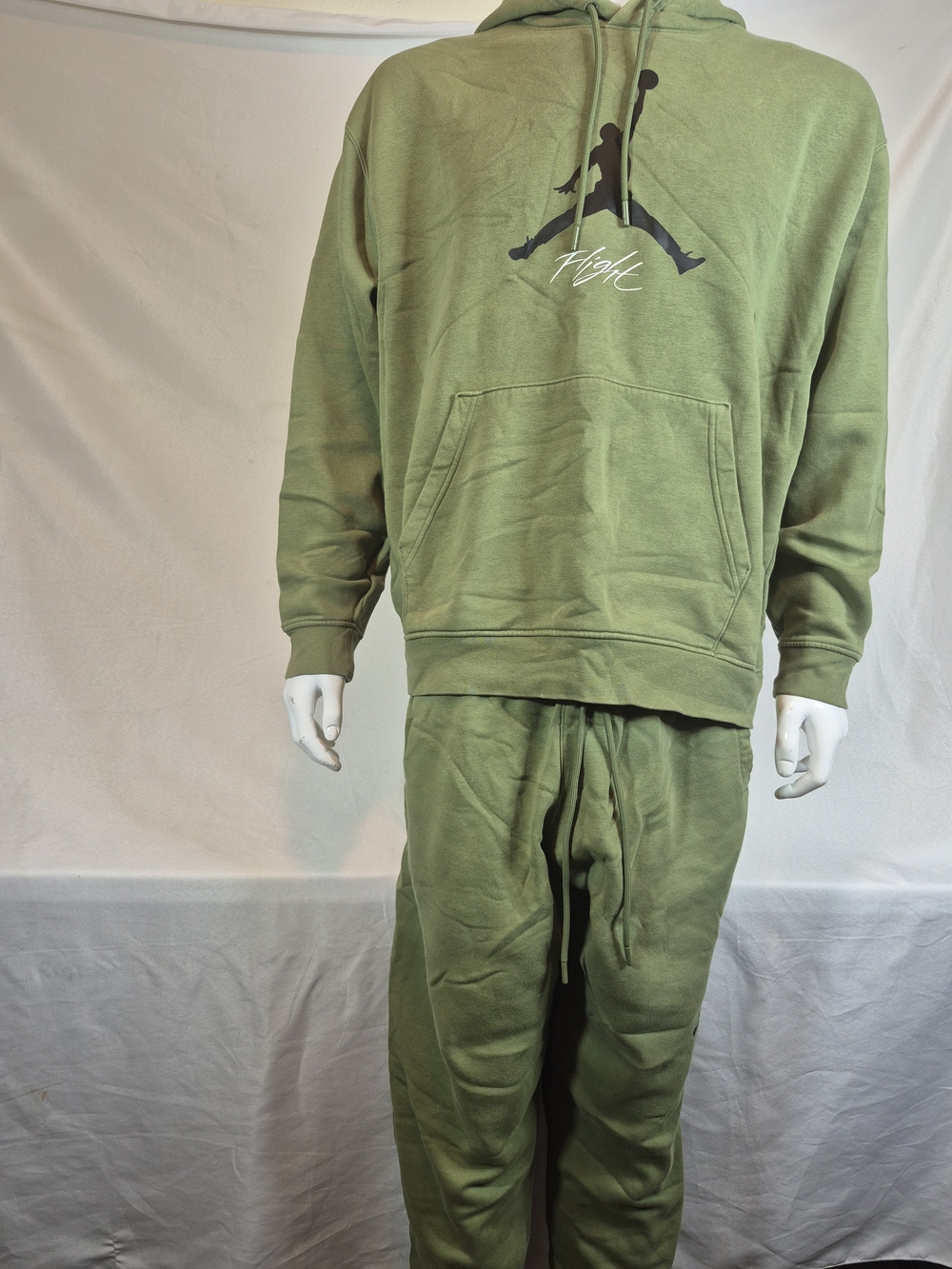 Jordan Flight Olive Green Hoodie & Joggers Set